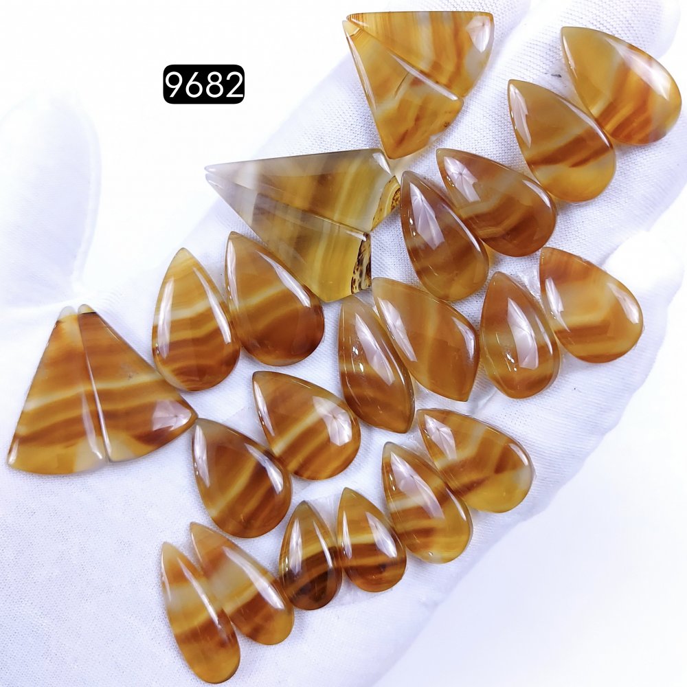 12Pair 282Cts Natural Montana Agate Dangle Drop Earrings Semi Precious Crystal For Hoop Earrings  Gemstone Cabochon Matching  30x18 18x10mm #9682
