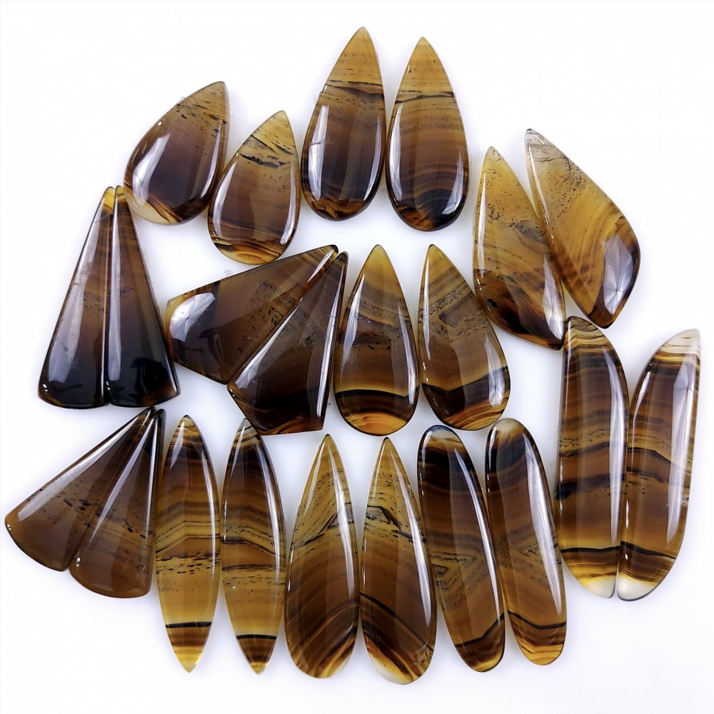 11Pair 353Cts Natural Montana Agate Cabochon Loose Handmade Gemstone Pair For Jewelry Making Earrings Drop Dangles Lot 45x8 24x12mm#9717