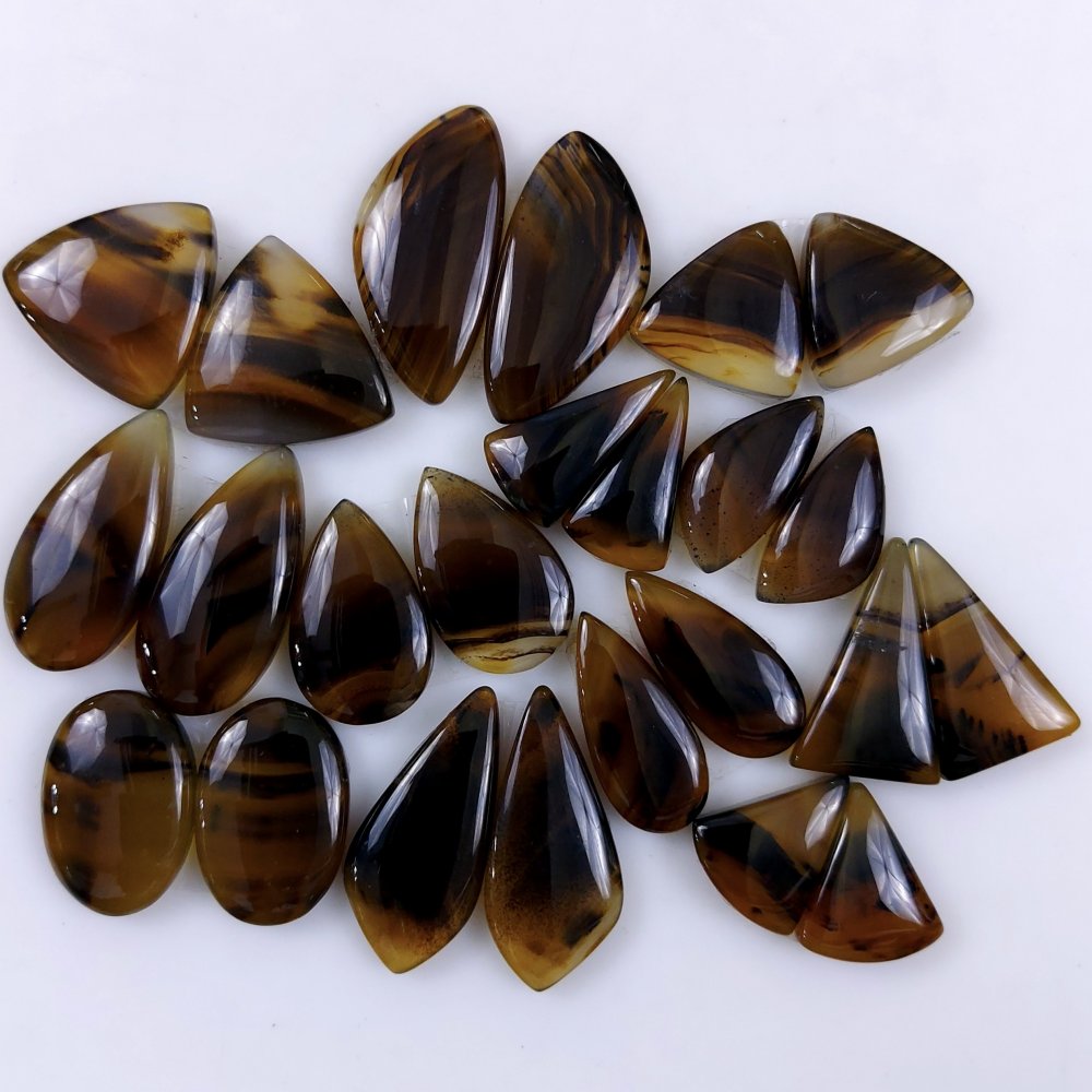 12Pair 260Cts Natural Montana Agate Cabochon Loose Handmade Gemstone Pair For Jewelry Making Earrings Drop Dangles Lot26x10 13x11mm#9723