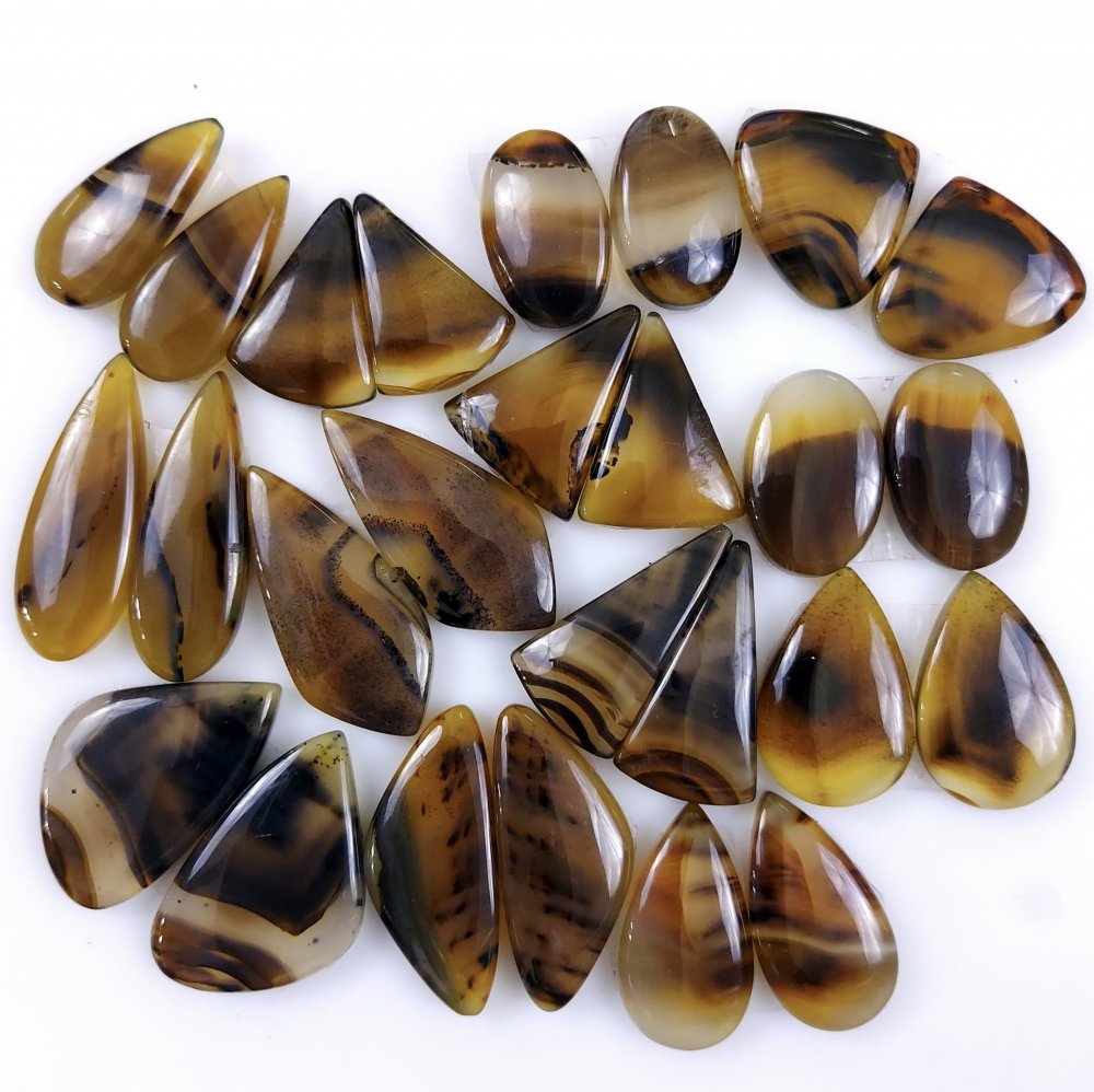 13Pair 333Cts Natural Montana Agate Cabochon Loose Handmade Gemstone Pair For Jewelry Making Earrings Drop Dangles Lot27x10 18x10mm#9727