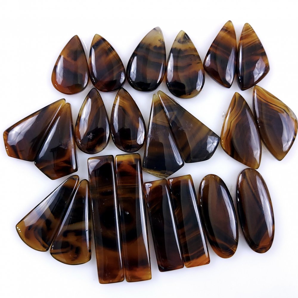 11Pair 309Cts Natural Montana Agate Cabochon Loose Handmade Gemstone Pair For Jewelry Making Earrings Drop Dangles Lot47x7 20x10mm#9729
