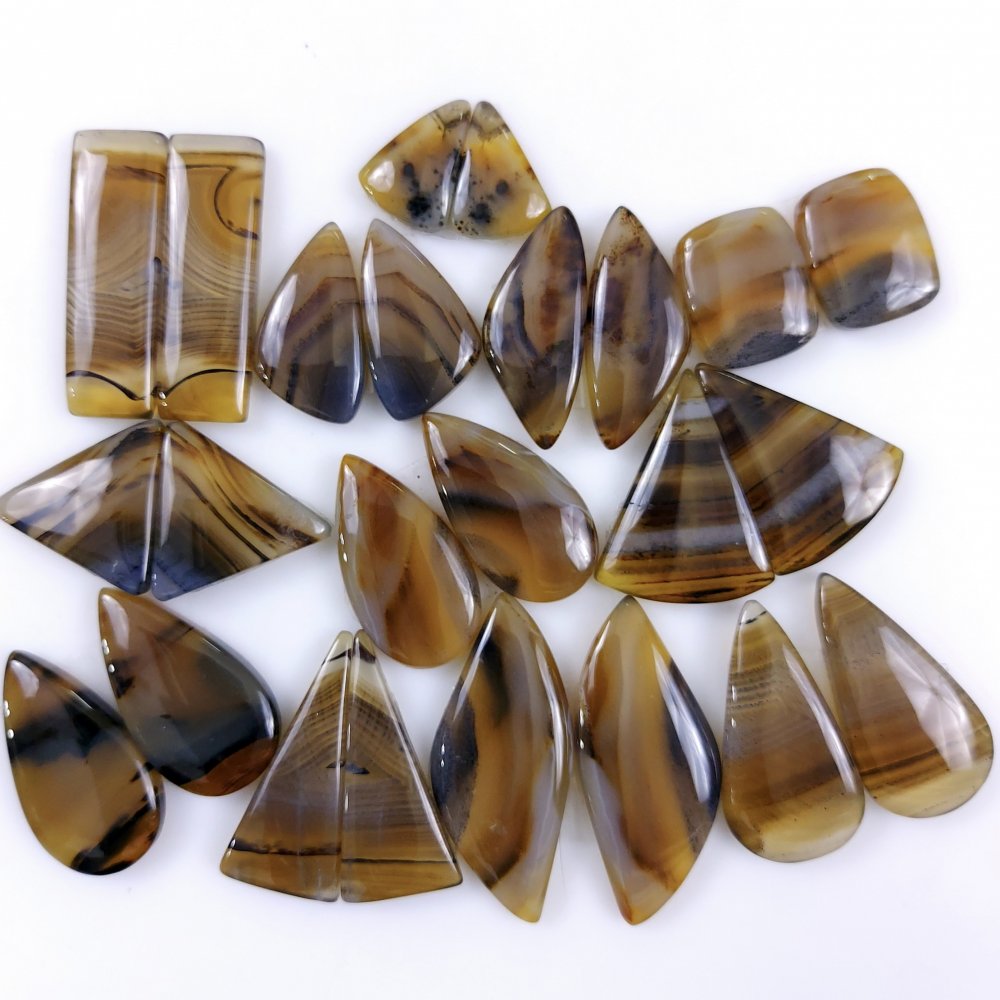 12Pair 346Cts Natural Montana Agate Cabochon Loose Handmade Gemstone Pair For Jewelry Making Earrings Drop Dangles Lot31x8 14x10mm#9731