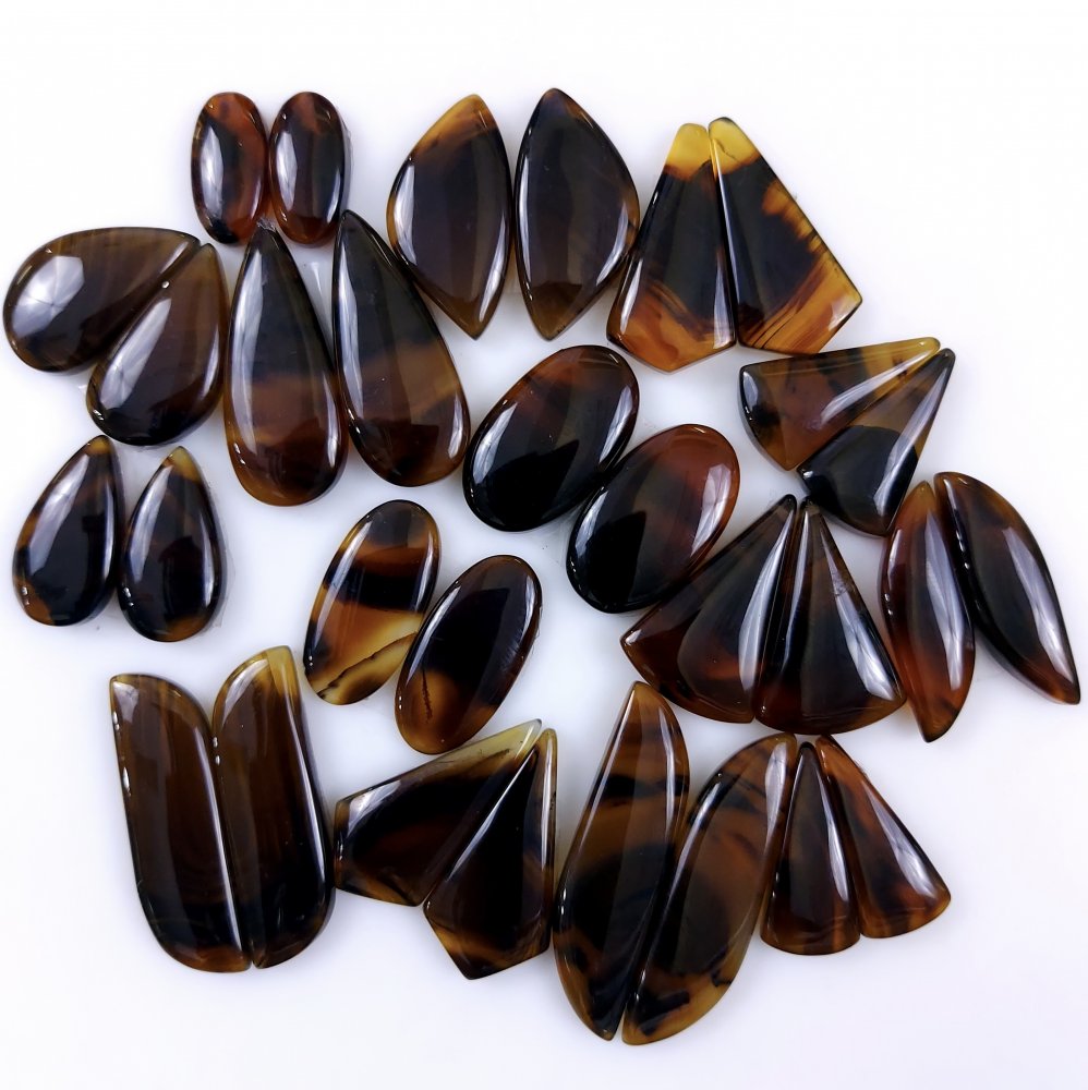 15Pair 346Cts Natural Montana Agate Cabochon Loose Handmade Gemstone Pair For Jewelry Making Earrings Drop Dangles Lot35x8 15x6mm#9741