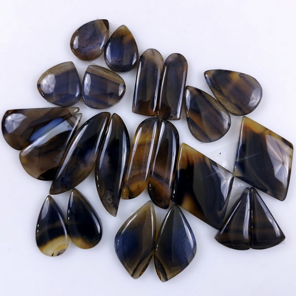 11Pair 284Cts Natural Montana Agate Cabochon Loose Handmade Gemstone Pair For Jewelry Making Earrings Drop Dangles Lot31x21 15x10mm#9747