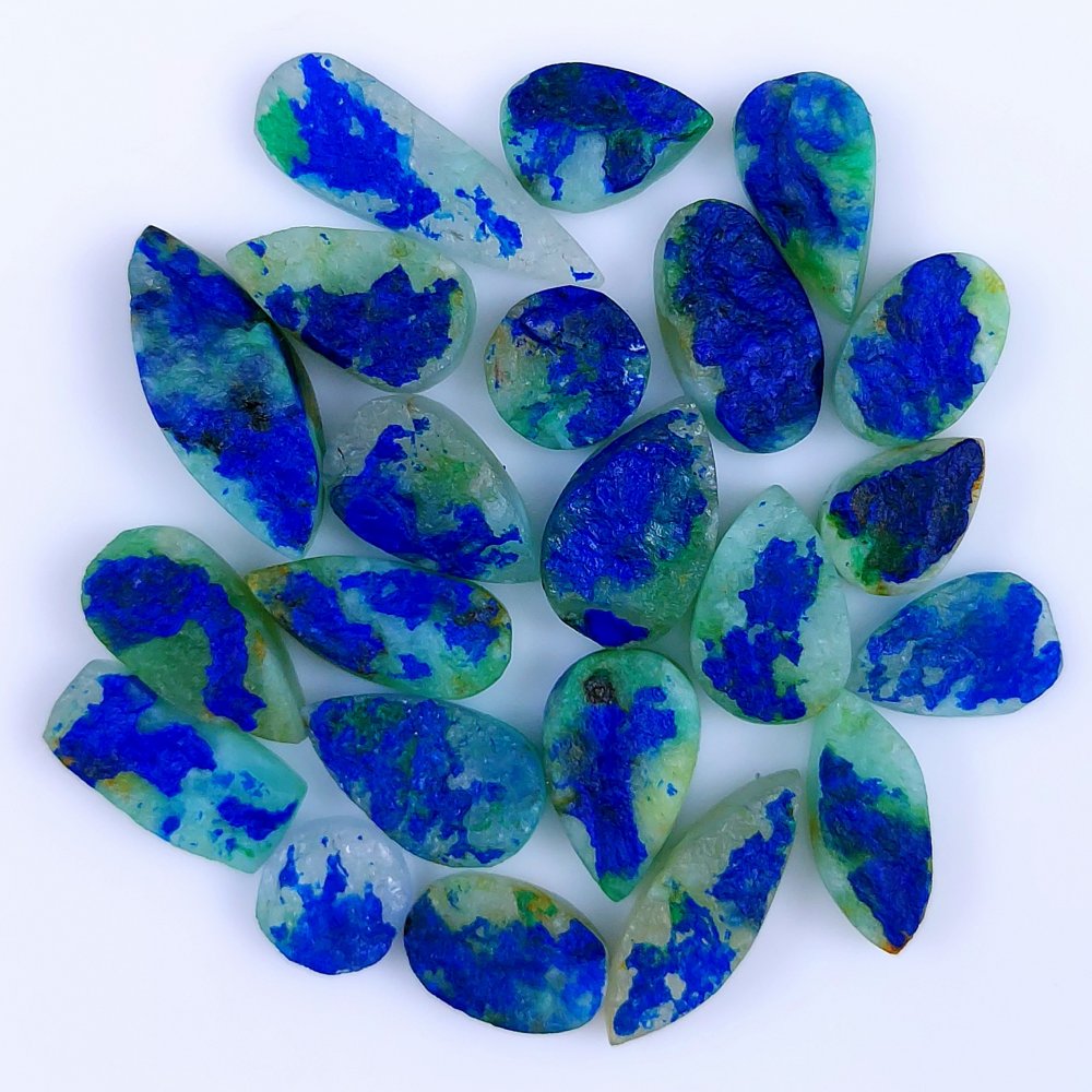 22 Pcs 140Cts Natural Blue Azurite Druzy Gemstone Unpolished Lot 18x12 11x11mm#984