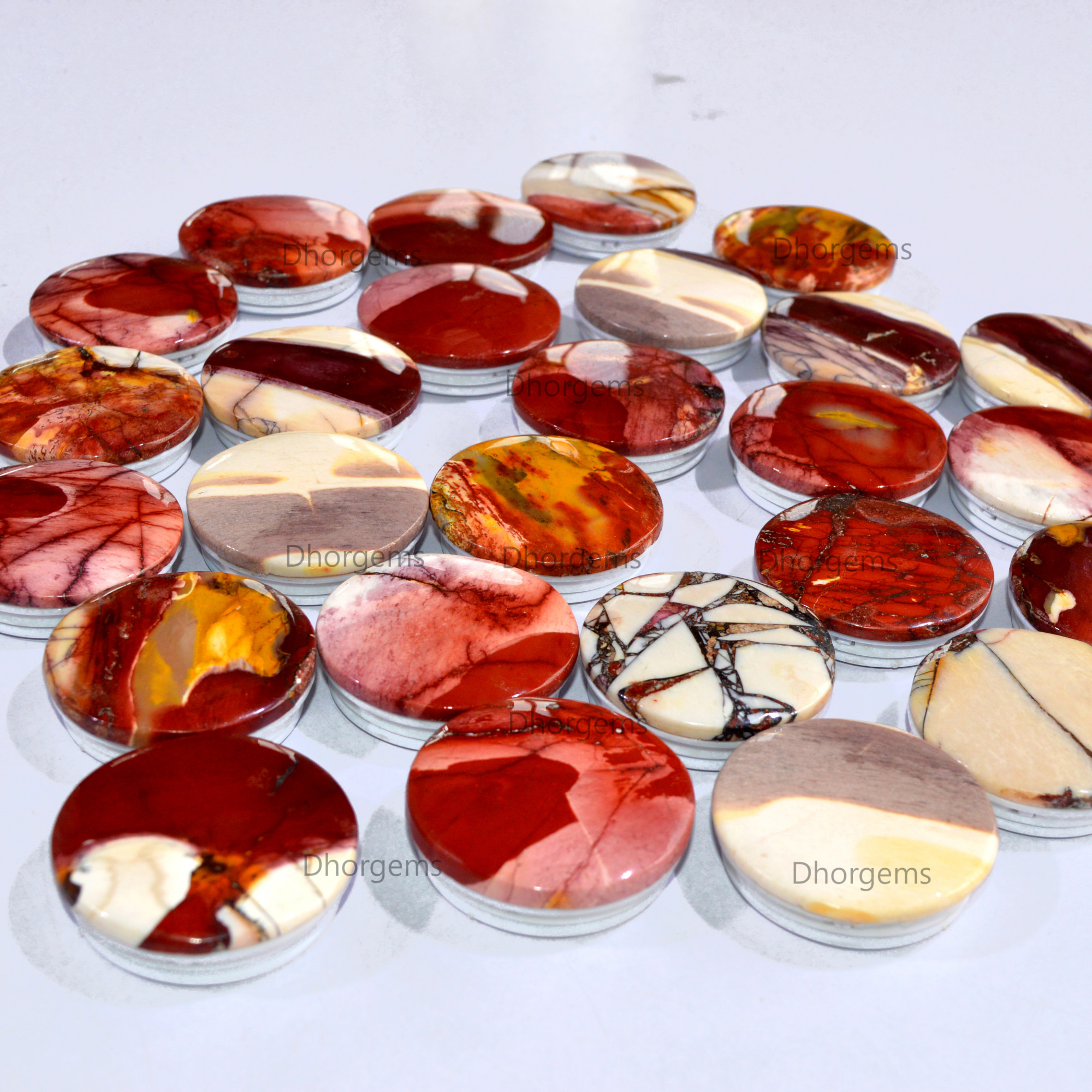 Natural Mookaite Jasper Gemstone Grip Holder Wholesale Cellphone Accessory Phone Grip Holder Lot