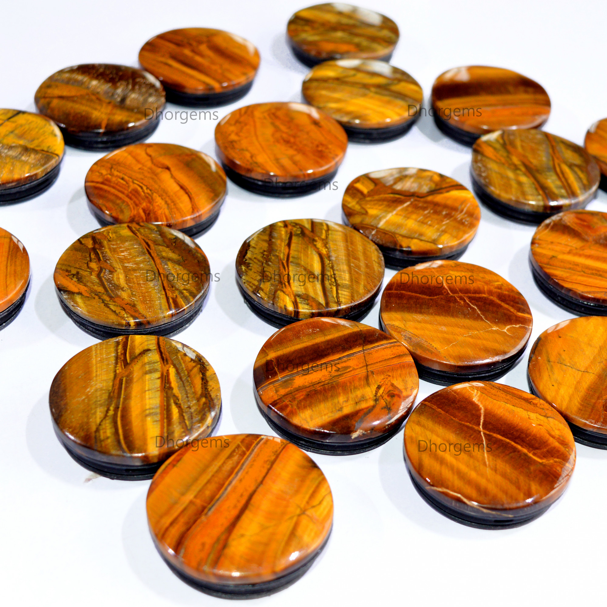 Natural Tiger Eye Gemstone Wholesale Grip Holder Unique Cellphone Accessory Phone Grip Holder Lot