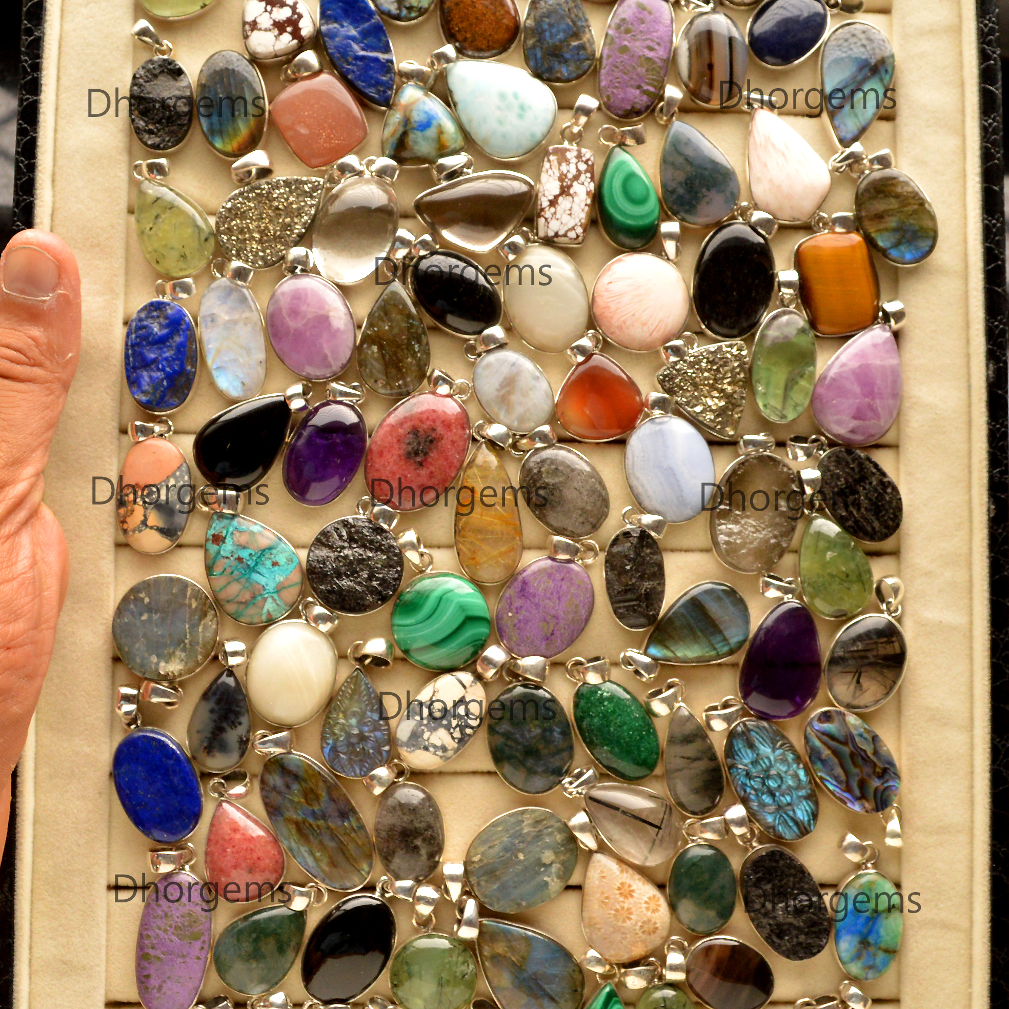 Natural Multi Gemstone Mix Shape 925 Sterling Silver Pendant Handmade Gemstone Wholesale Mixed Lot Pendants Womens Jewelry