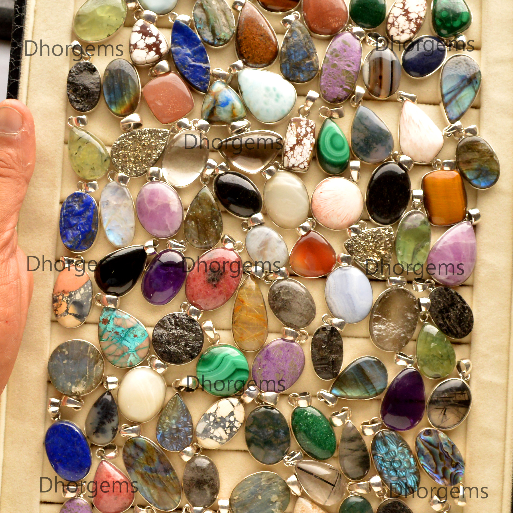 Natural Multi Gemstone Mix Shape 925 Sterling Silver Pendant Handmade Gemstone Wholesale Mixed Lot Pendants Womens Jewelry