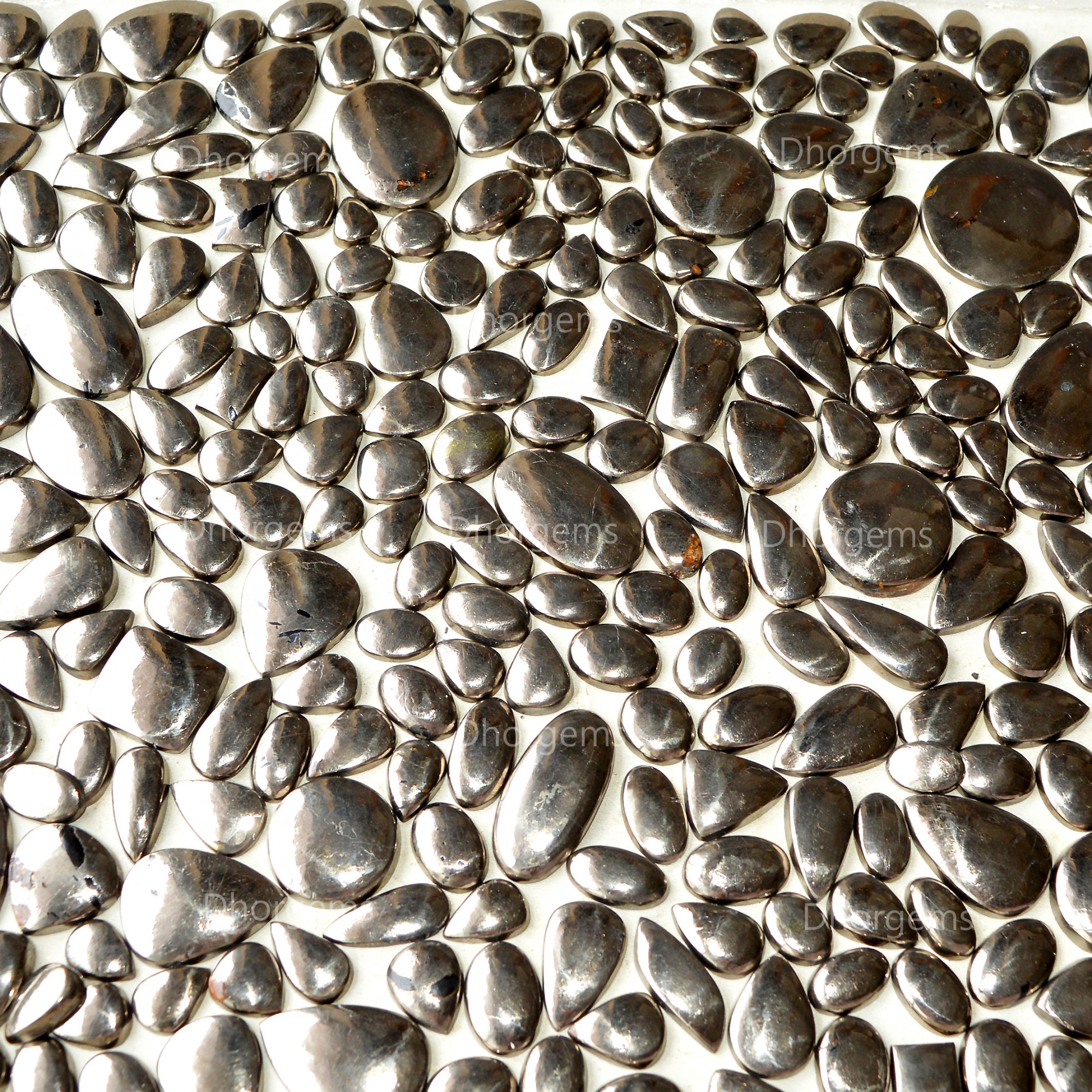 Natural Pyrite Cabochon Gemstone Lot Healing Crystal Sparkling Mineral Specimen Earthy Jewelry Making Metaphysical Stone Mineral Collectors