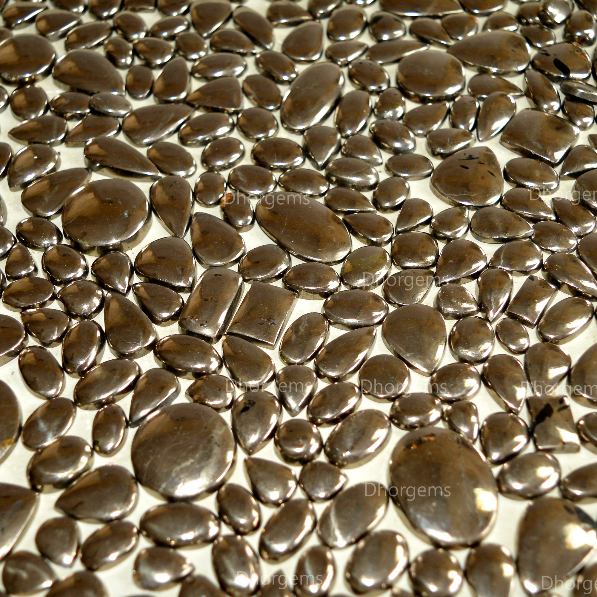 Natural Pyrite Cabochon Gemstone Lot Healing Crystal Sparkling Mineral Specimen Earthy Jewelry Making Metaphysical Stone Mineral Collectors