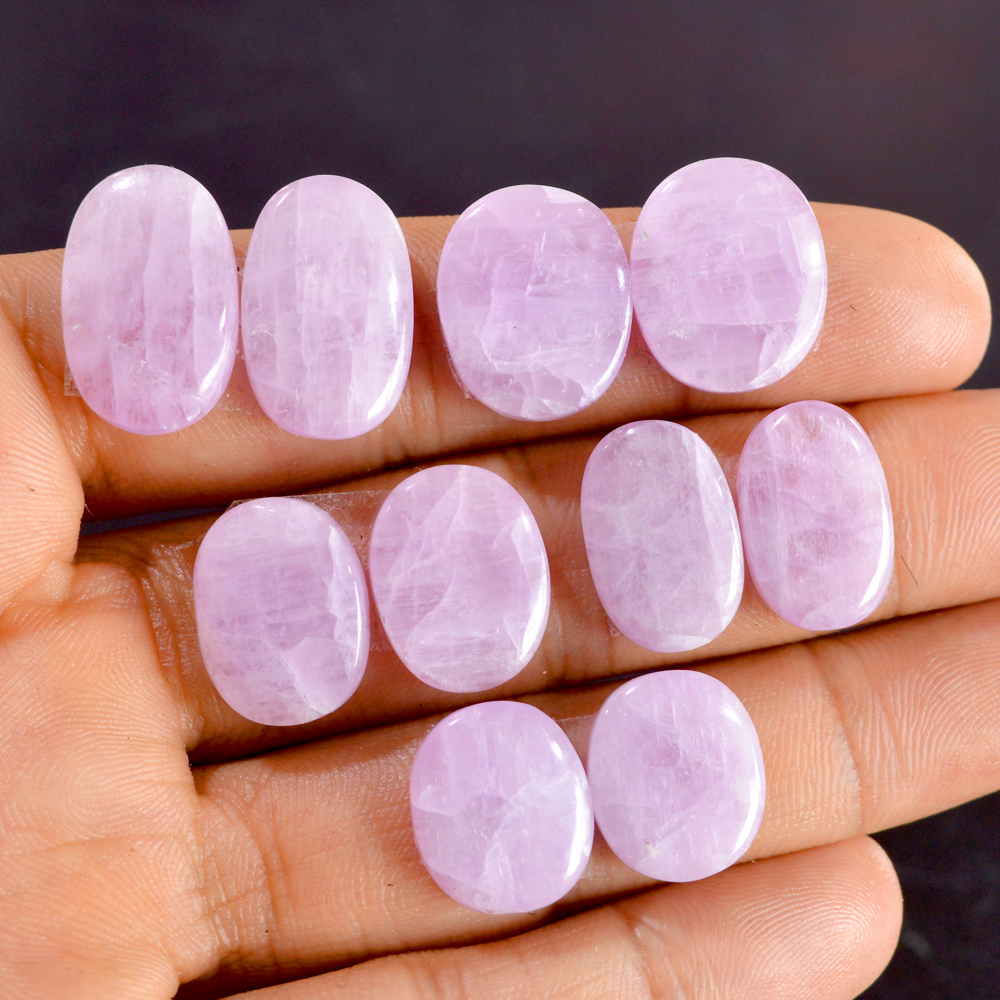 6 Pairs 121 Cts Natural Kunzite Pair Gemstone Lot For Jewelry Making 15x12-21x10 mm R-14487