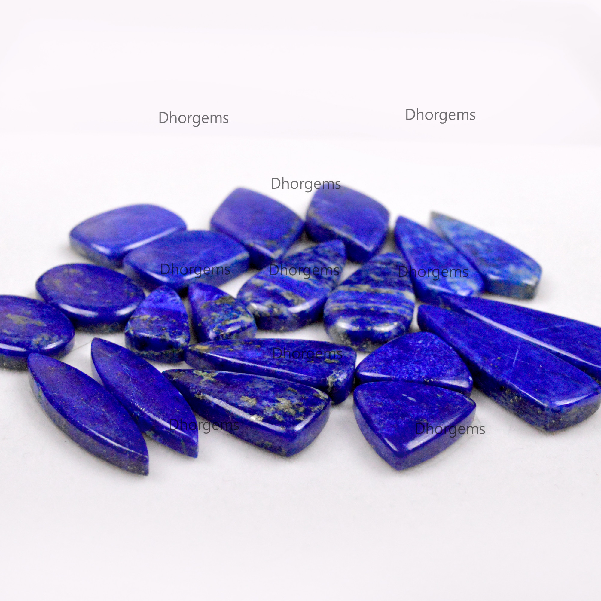 Natural Lapis Lazuli Gemstone Pairs Lot Mix Pairs for Wire Wrapping Blue Stone Cabochons for Silver Dangle Earrings Crystal Healing Gemstone