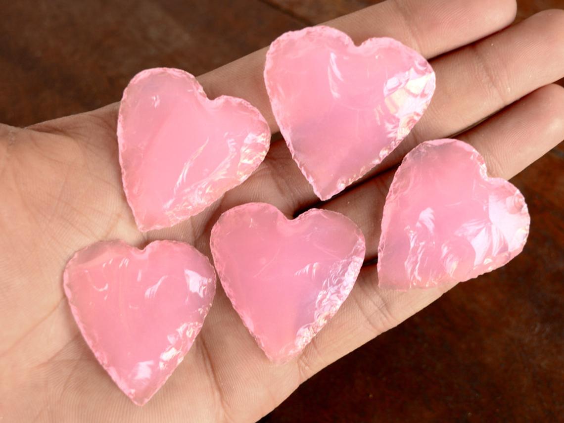Rose Quartz Heart carving