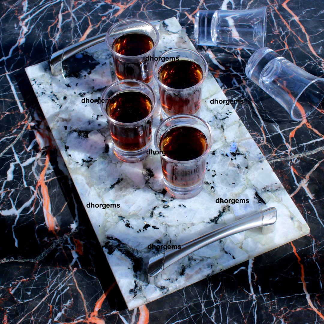 Rainbow moonstone Tray