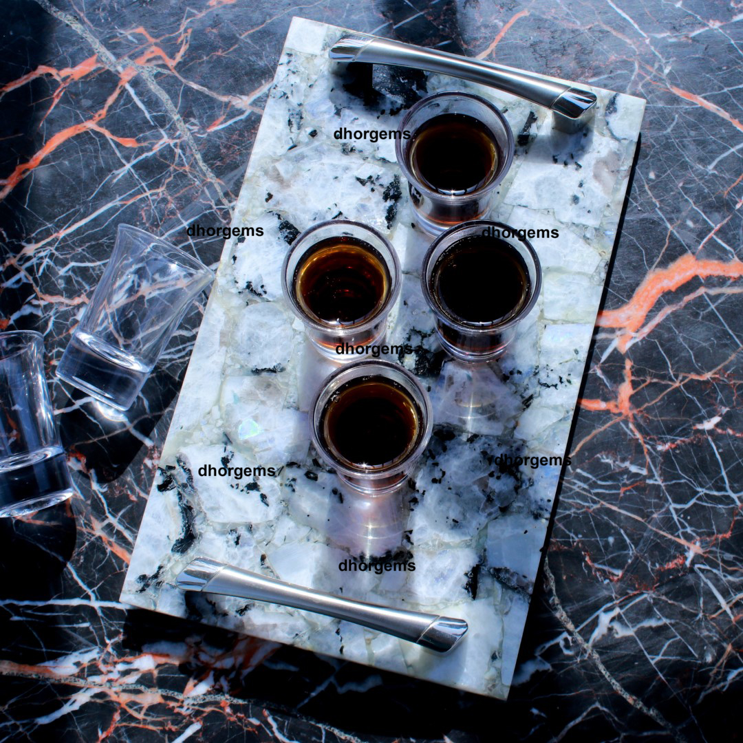 Rainbow moonstone Tray