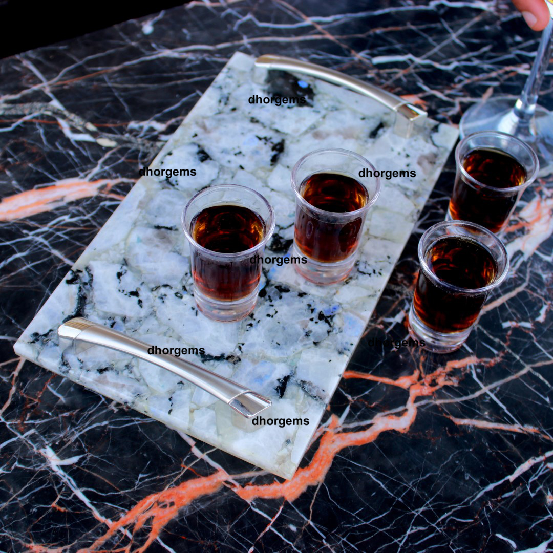 Rainbow moonstone Tray