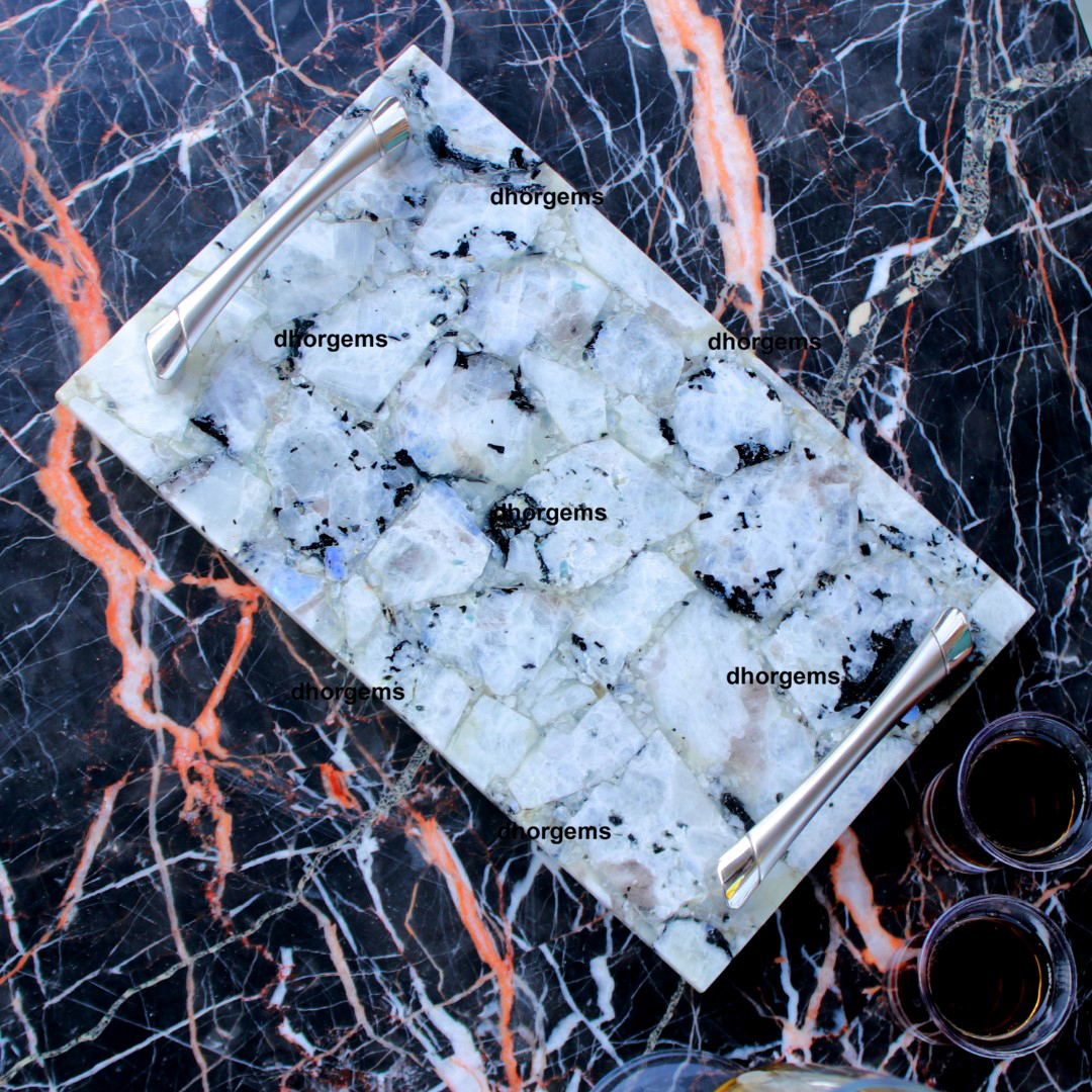 Rainbow moonstone Tray