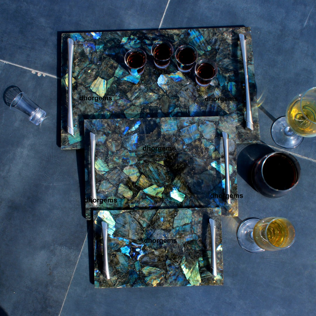 Natural Labradorite Serving Tray