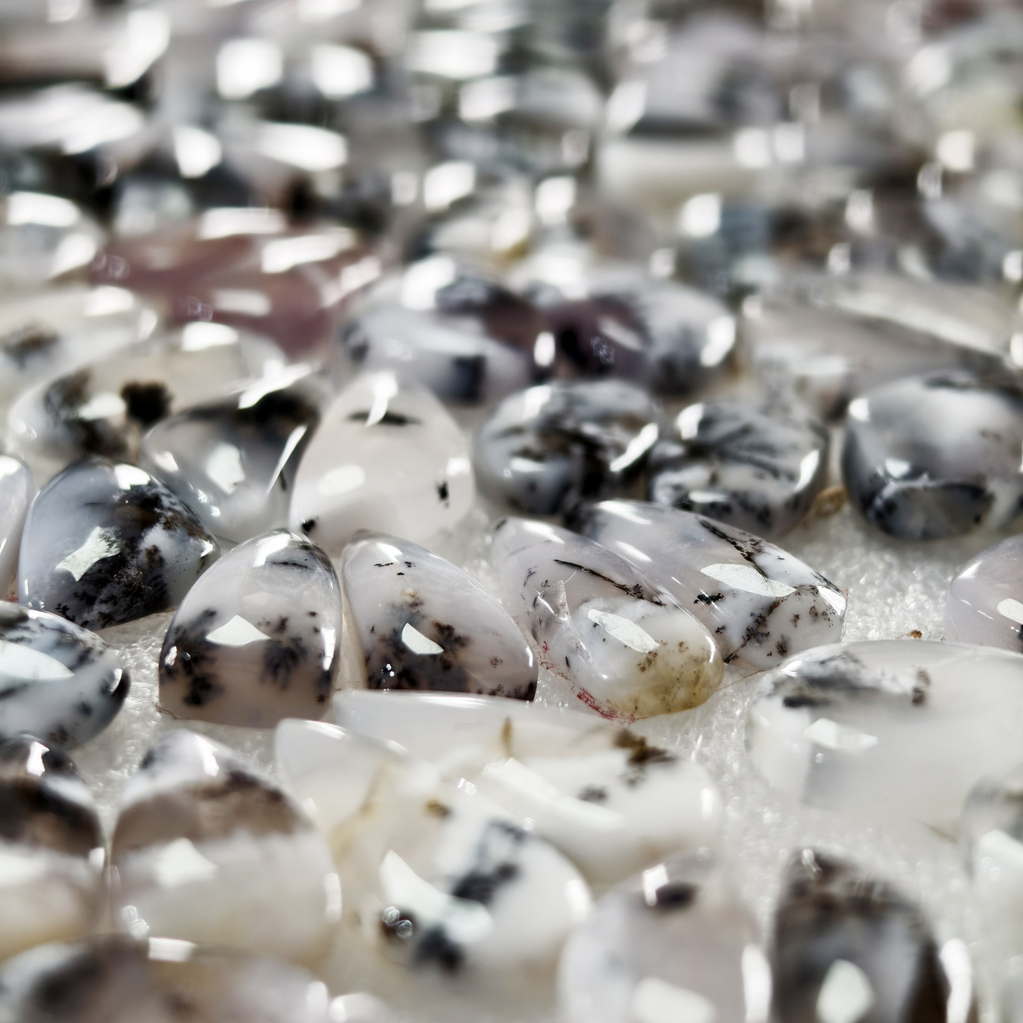 Natural Dendrite Agate Earring Pair Gemstone Matching Cabochons 13x6x324x12x3mm Jewelry Making Stones 12 ct Avg