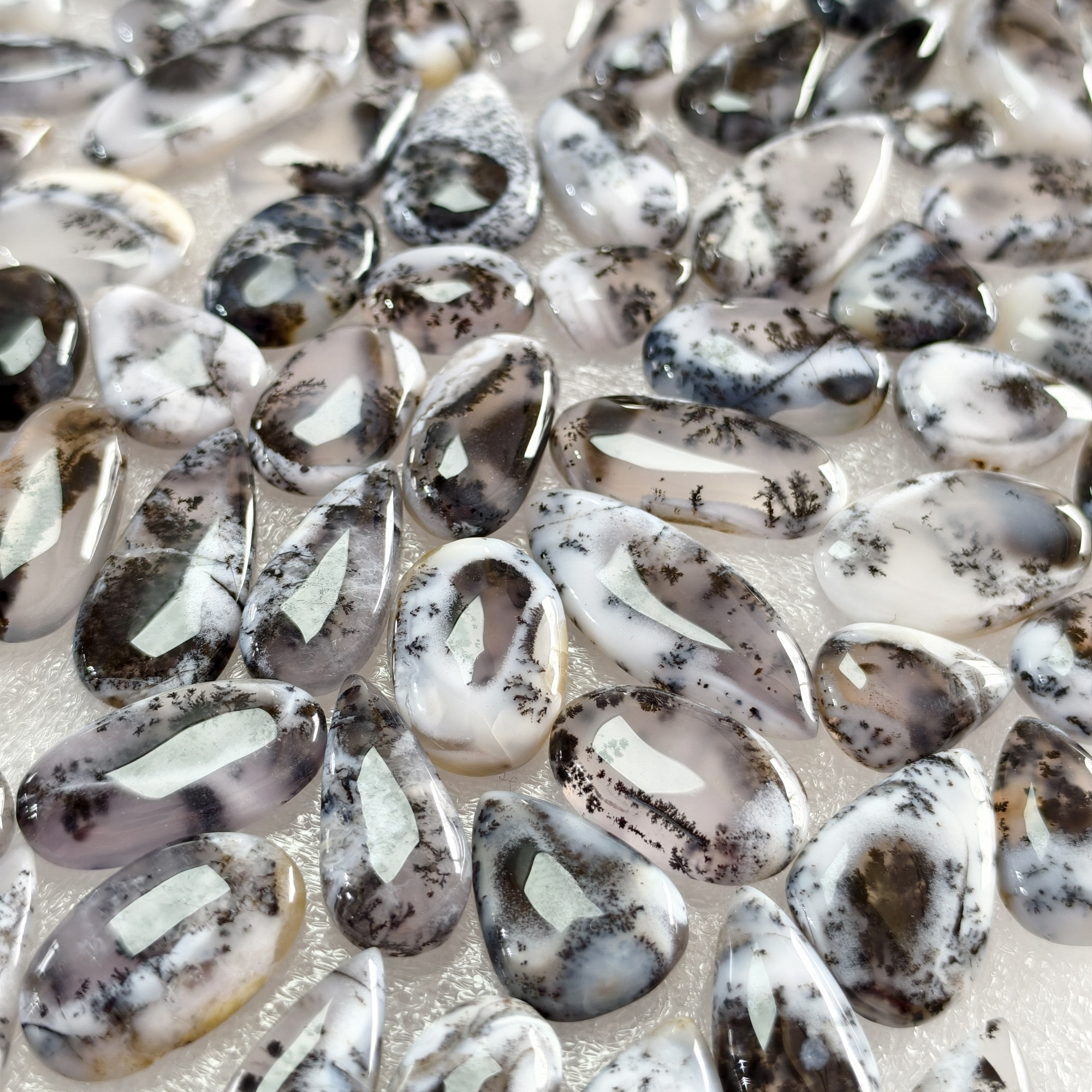 Natural Dendrite Agate  Cabochon Gemstones  Wholesale Bulk Jewelery  Making 10x10x3mm 28x11x3mm 10 cts  Average