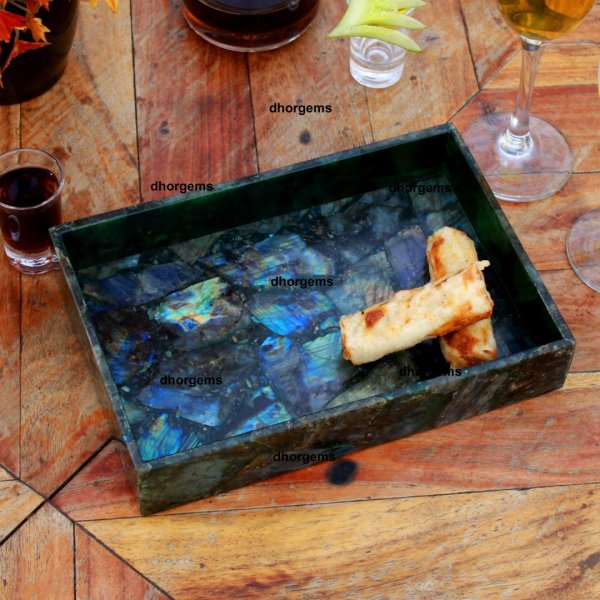 Natural Labradorite 9.5x6.5 &#039;&#039;Serving Tray