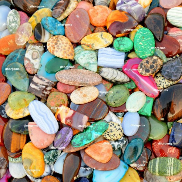 Natural Free Size Wholesale Lot Mix Stone Loose Cabochon Gemstone